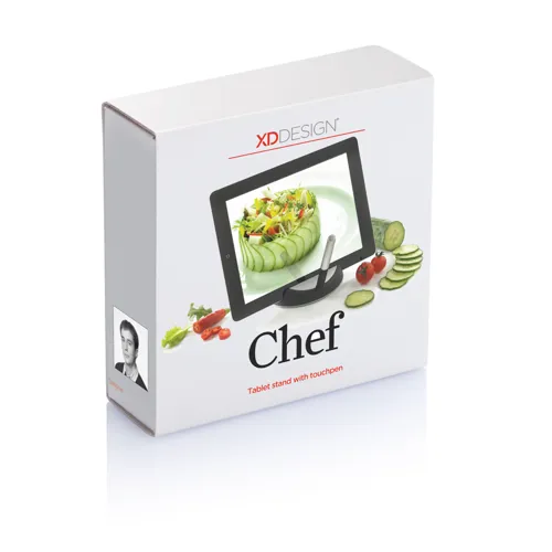 Chef tablet állvány és érintőpálca Fekete 