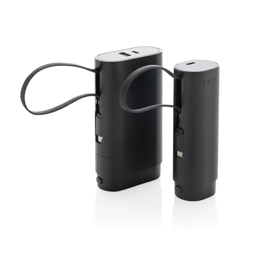 CycleCell 5000 mAh-s cserélhető akkumulátoros powerbank Fekete 