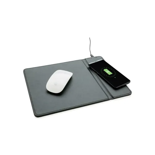 Egérpad 5W-os vezeték nélküli töltéssel Fekete 
