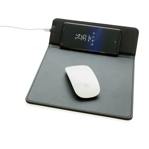 Egérpad 5W-os vezeték nélküli töltéssel Fekete 