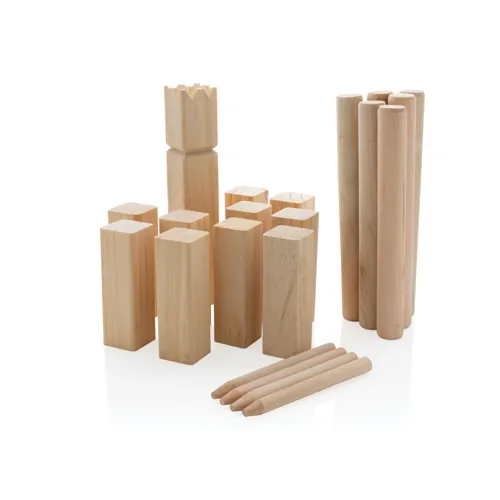 Fa kubb játékkészlet Barna 