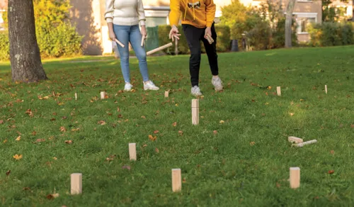 Fa kubb játékkészlet Barna 
