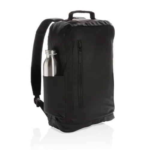 Fashion 15,6"-es PVC-mentes laptop hátizsák Fekete 