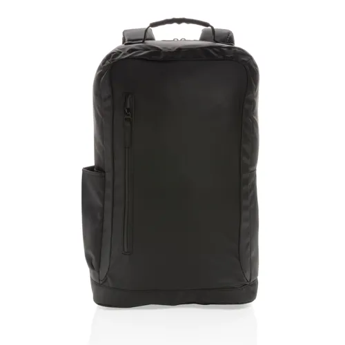 Fashion 15,6"-es PVC-mentes laptop hátizsák Fekete 