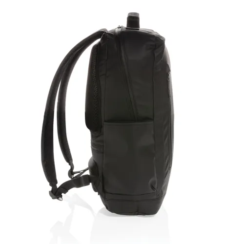 Fashion 15,6"-es PVC-mentes laptop hátizsák Fekete 