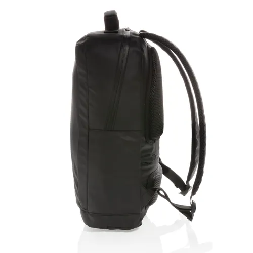 Fashion 15,6"-es PVC-mentes laptop hátizsák Fekete 
