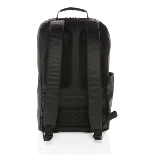 Fashion 15,6"-es PVC-mentes laptop hátizsák Fekete 