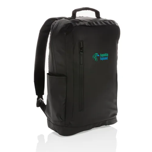 Fashion 15,6"-es PVC-mentes laptop hátizsák Fekete 