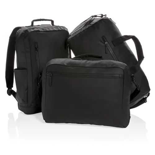 Fashion 15,6"-es PVC-mentes laptop hátizsák Fekete 