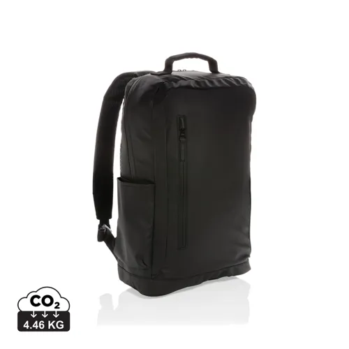Fashion 15,6"-es PVC-mentes laptop hátizsák Fekete 