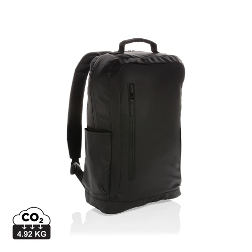 Fashion 15,6"-es PVC-mentes laptop hátizsák Fekete 