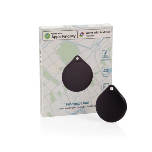 Findpop Dual RCS újrahaszn. műanyag lokátor IPX5 Fekete 