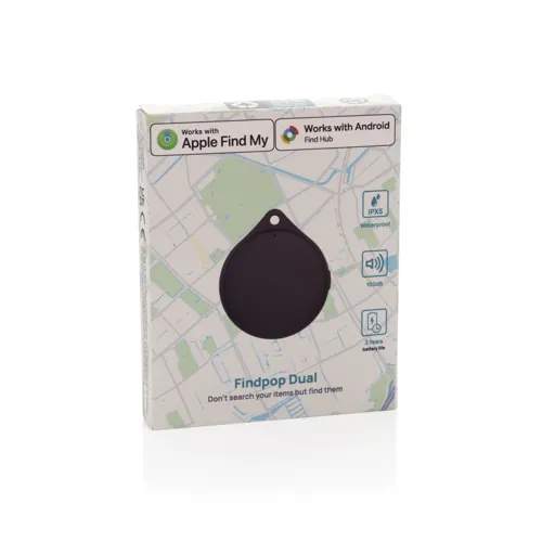 Findpop Dual RCS újrahaszn. műanyag lokátor IPX5 Fekete 