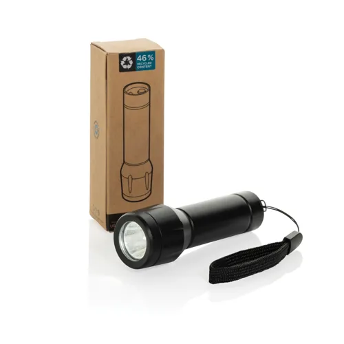 Flara RSC újrahaszn. műanyag USB újratölthető zseblámpa Fekete 