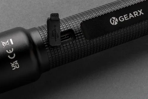 Gear X RCS újrah. alumínium USB újratölthető zseblámpa nagy Fekete 