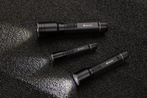 Gear X RCS újrah. alumínium USB újratölthető zseblámpa nagy Fekete 