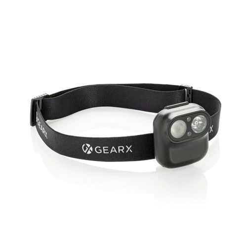 Gear X RCS újrahaszn. műanyag fejlámpa mozgásérzékelővel Fekete 