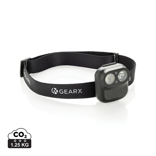 Gear X RCS újrahaszn. műanyag fejlámpa mozgásérzékelővel Fekete 