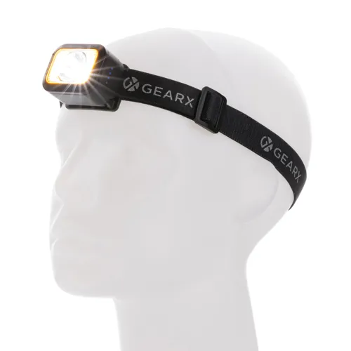 Gear X RCS újrahaszn. műanyag nagy teljesítményű fejlámpa Fekete 