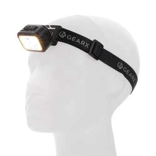 Gear X RCS újrahaszn. műanyag nagy teljesítményű fejlámpa Fekete 