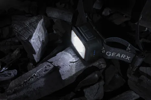 Gear X RCS újrahaszn. műanyag nagy teljesítményű fejlámpa Fekete 