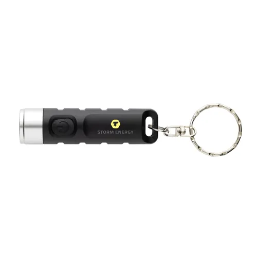 Globix RCS újrah. műanyag USB tölthető kulcstartó zseblámpa Fekete 