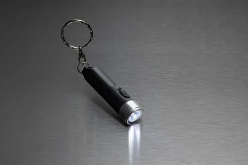 Globix RCS újrah. műanyag USB tölthető kulcstartó zseblámpa Fekete 