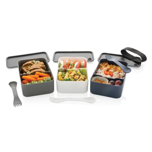 GRS RPP uzsonnás doboz villával Szürke 