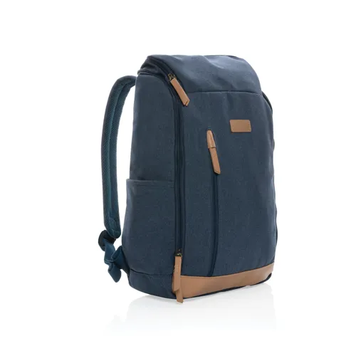 Impact AWARE™ 16oz. újrahasznosított vászon laptop hátizsák Kék 