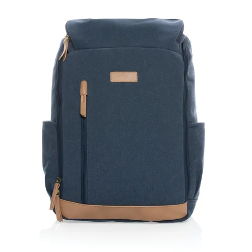 Impact AWARE™ 16oz. újrahasznosított vászon laptop hátizsák Kék 