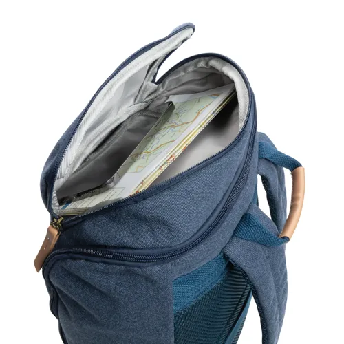 Impact AWARE™ 16oz. újrahasznosított vászon laptop hátizsák Kék 