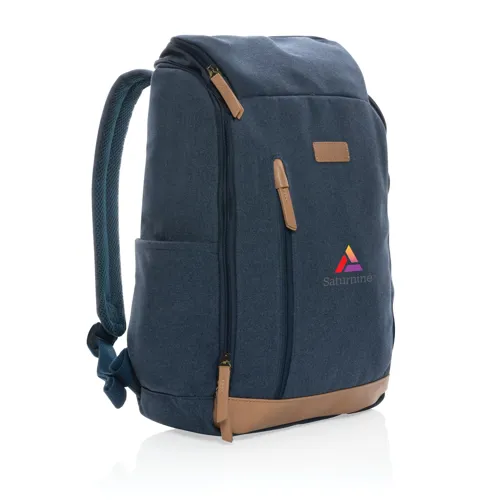 Impact AWARE™ 16oz. újrahasznosított vászon laptop hátizsák Kék 