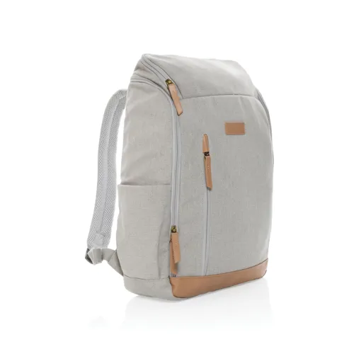 Impact AWARE™ 16oz. újrahasznosított vászon laptop hátizsák Szürke 