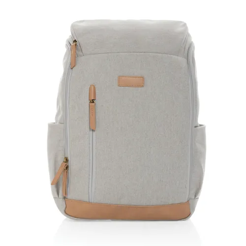 Impact AWARE™ 16oz. újrahasznosított vászon laptop hátizsák Szürke 