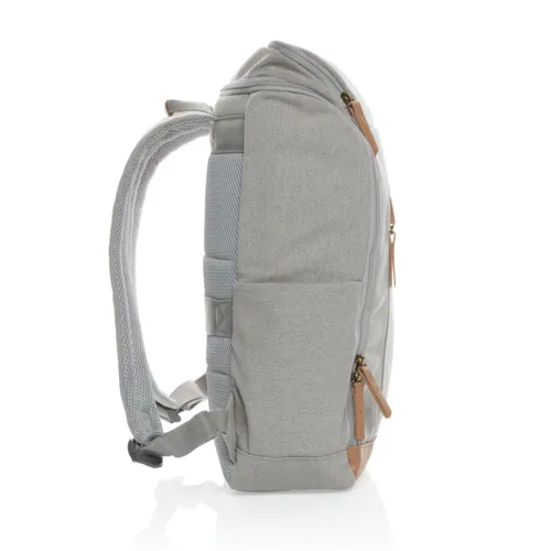 Impact AWARE™ 16oz. újrahasznosított vászon laptop hátizsák Szürke 