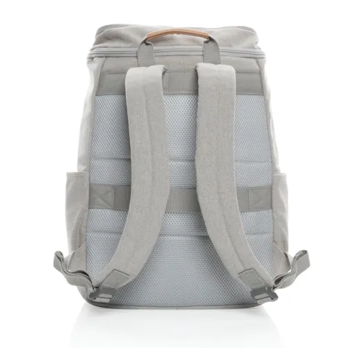 Impact AWARE™ 16oz. újrahasznosított vászon laptop hátizsák Szürke 