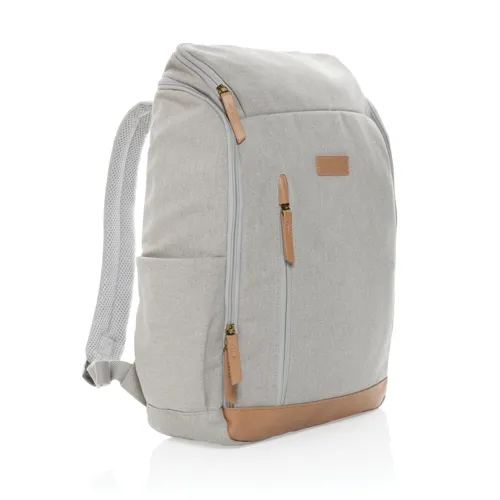 Impact AWARE™ 16oz. újrahasznosított vászon laptop hátizsák Szürke 