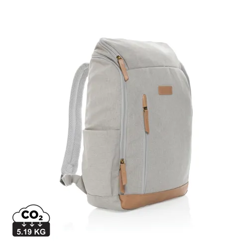 Impact AWARE™ 16oz. újrahasznosított vászon laptop hátizsák Szürke 