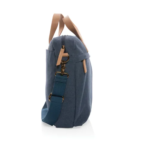 Impact AWARE™ 16oz. újrahasznosított vászon laptop táska Kék 
