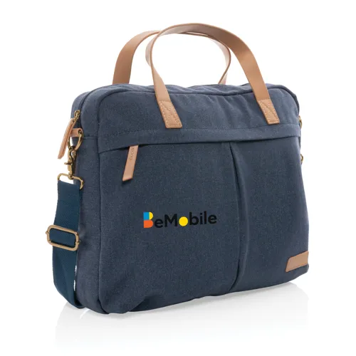 Impact AWARE™ 16oz. újrahasznosított vászon laptop táska Kék 