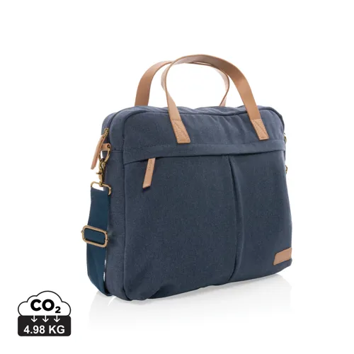 Impact AWARE™ 16oz. újrahasznosított vászon laptop táska Kék 