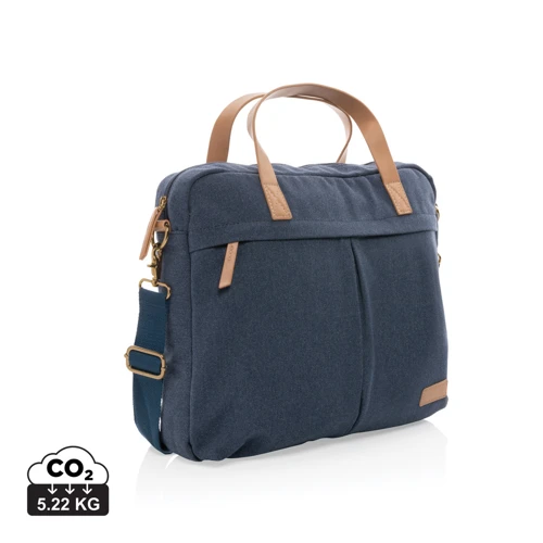 Impact AWARE™ 16oz. újrahasznosított vászon laptop táska Kék 