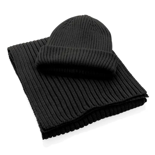 Impact AWARE™ Polylana® dupla kötött sapka Fekete 