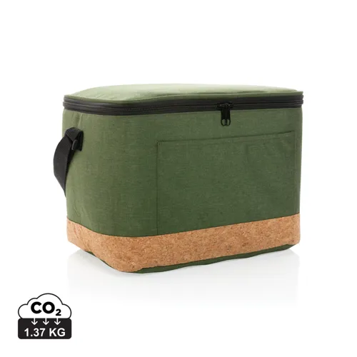 Impact AWARE™XL RPET two tone hűtőtáska parafa alkotóelemmel  