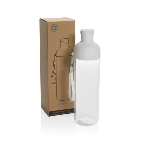 Impact RCS újrahaszn. PET szivárgásmentes vizespalack, 600ml Fehér 