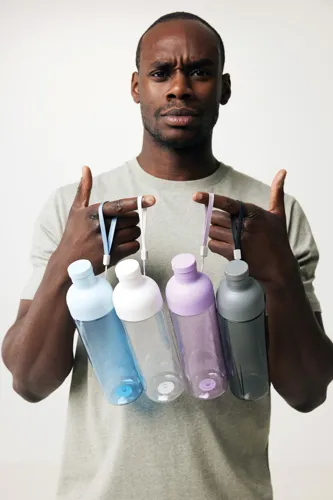 Impact RCS újrahaszn. PET szivárgásmentes vizespalack, 600ml Fekete 