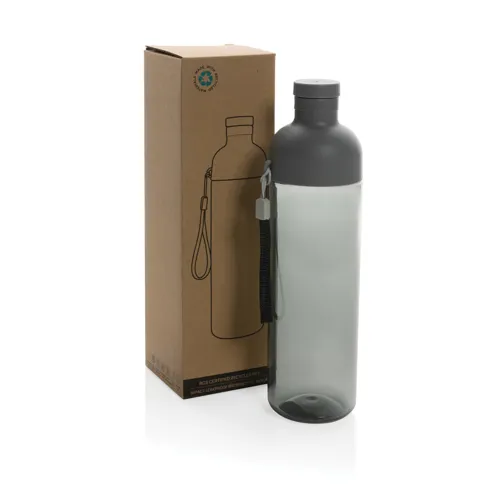 Impact RCS újrahaszn. PET szivárgásmentes vizespalack, 600ml Fekete 