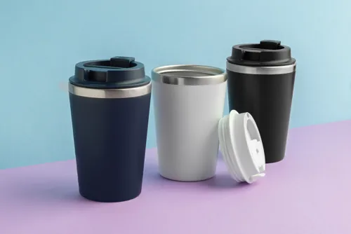 Java RCS újrahaszn. duplafalú pohár, 350 ml Fekete 