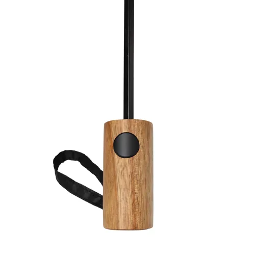 Kaycey 21" AWARE™ RPET akácfa mini auto nyitású esernyő Fekete 