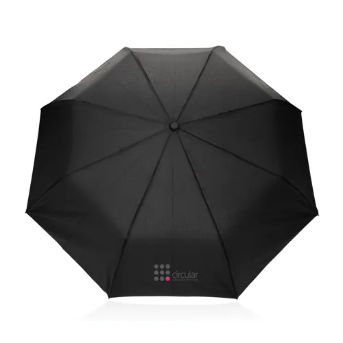 Kaycey 21" AWARE™ RPET akácfa mini auto nyitású esernyő Fekete 